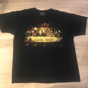 🔺3/$50 Church of Horror Get Down Art - last supper t-shirt size xl